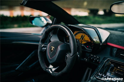 Carbonado 2011-2016 Lamborghini Aventador LP700 Coupe Roadster OEM Style Carbon Fiber Instrument Surround Panel Cover - 3
