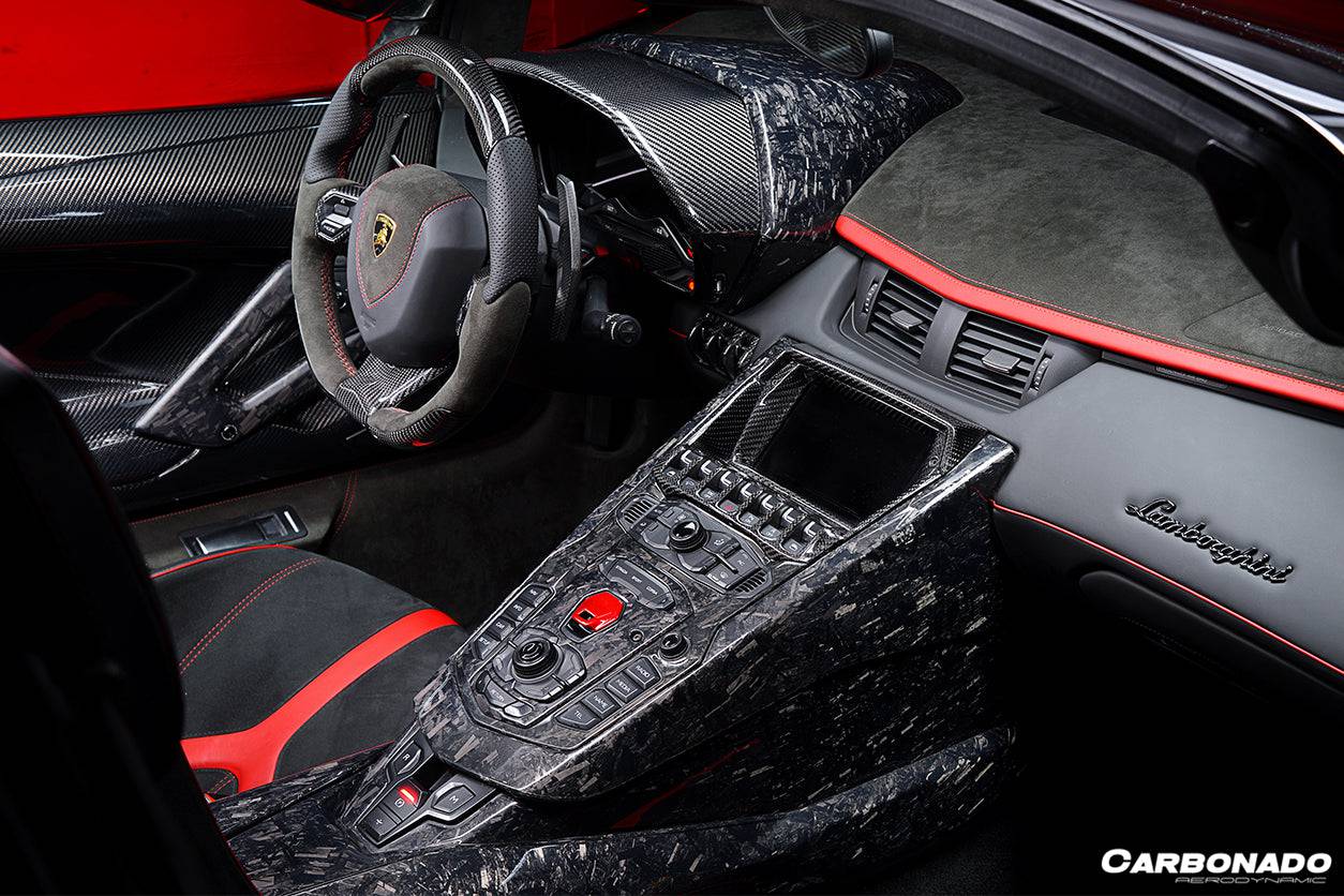 Carbonado 2011-2016 Lamborghini Aventador LP700 Coupe Roadster OEM Style Carbon Fiber Instrument Surround Panel Cover - 2