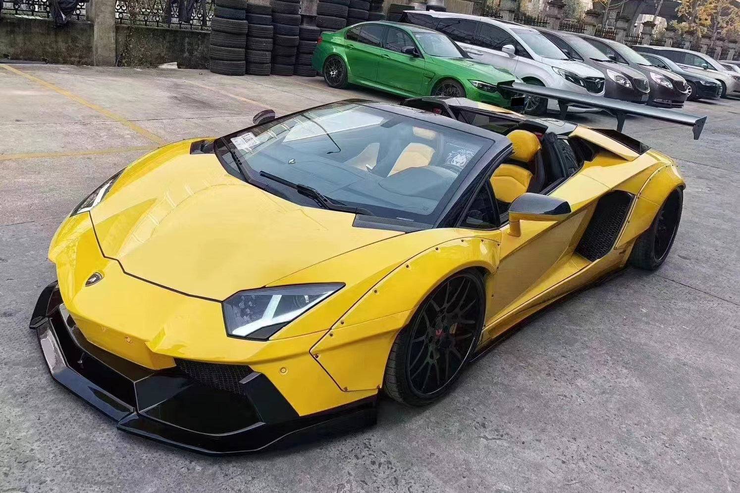 Carbonado 2011-2016 Lamborghini Aventador LP700 Coupe  Roadster DE Style Front Wide Fender Flares
