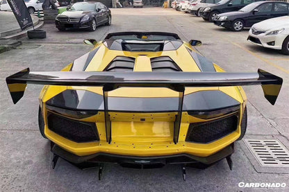 Carbonado 2011-2016 Lamborghini Aventador LP700 Coupe  Roadster L Style Carbon Fiber Rear Diffuser Under Canards