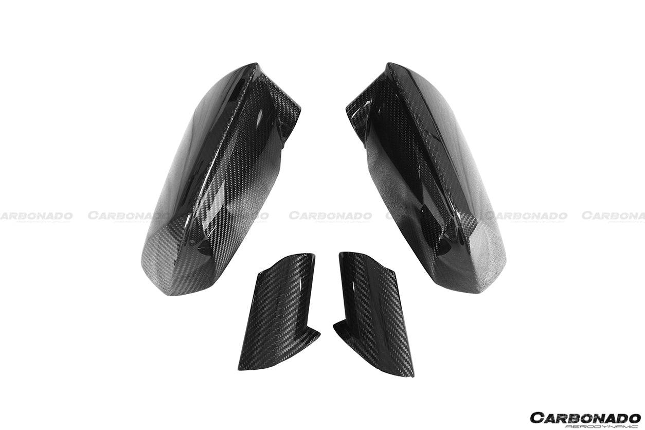 Reemplazo de cubierta de espejo de fibra de carbono seca estilo OEM para Lamborghini Aventador Carbonado 2011-2021 | LP700, LP720, LP750, Coupé, Roadster