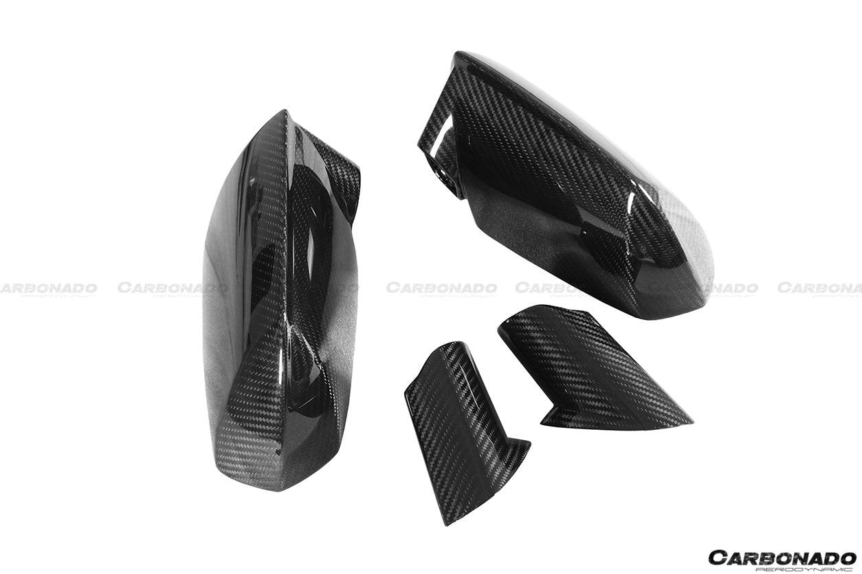 Reemplazo de cubierta de espejo de fibra de carbono seca estilo OEM para Lamborghini Aventador Carbonado 2011-2021 | LP700, LP720, LP750, Coupé, Roadster