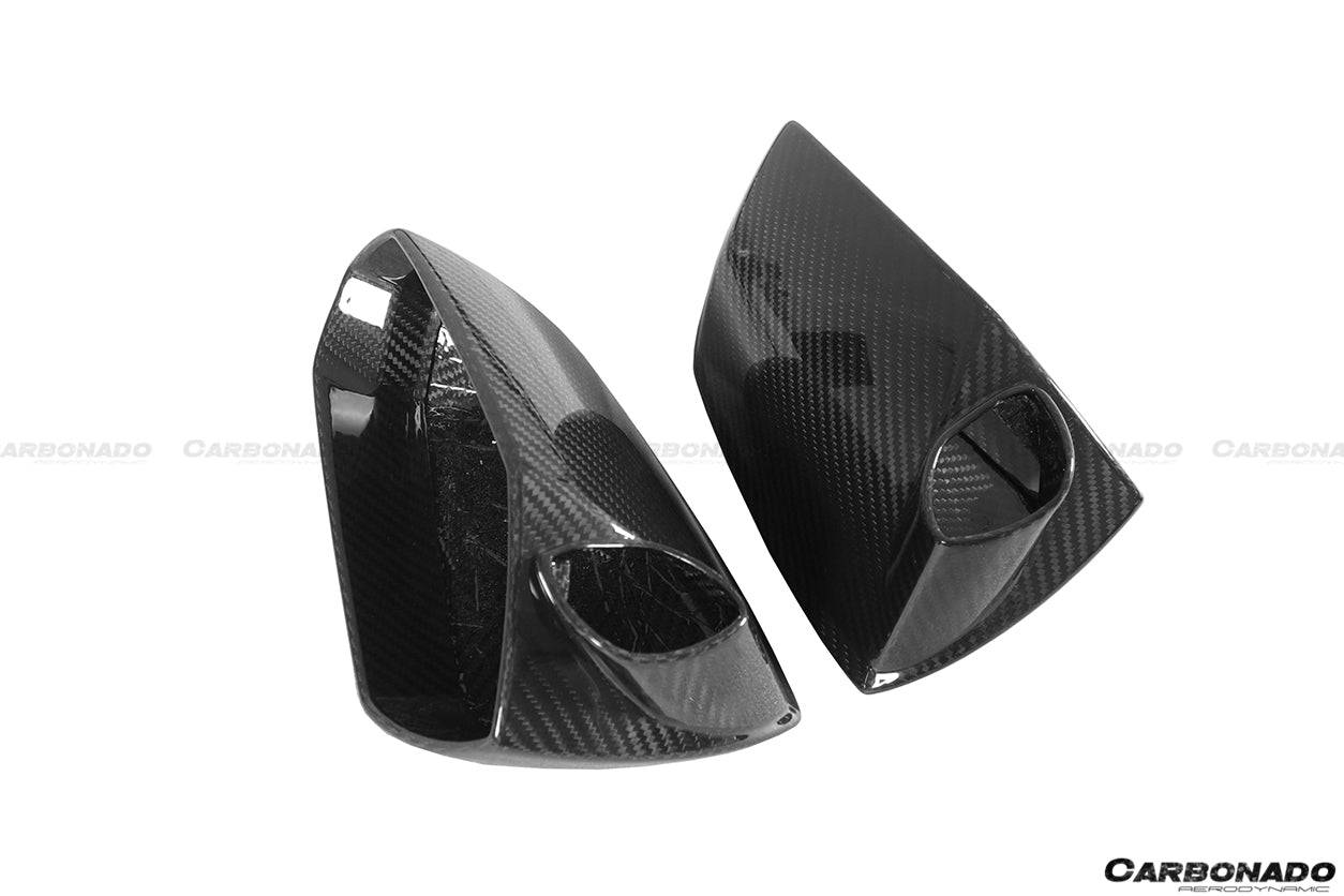 Reemplazo de cubierta de espejo de fibra de carbono seca estilo OEM para Lamborghini Aventador Carbonado 2011-2021 | LP700, LP720, LP750, Coupé, Roadster