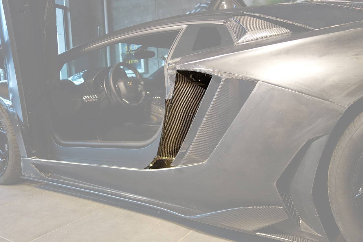 Carbonado 2011-2016 Lamborghini Aventador LP700 Coupe OEM Style Carbon Fiber Quarter Panel Fender Vent Inside
