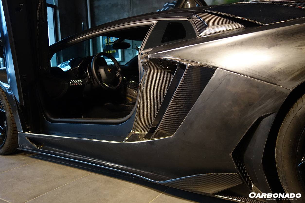 Carbonado 2011-2016 Lamborghini Aventador LP700 Coupe OEM Style Carbon Fiber Quarter Panel Fender Vent Inside