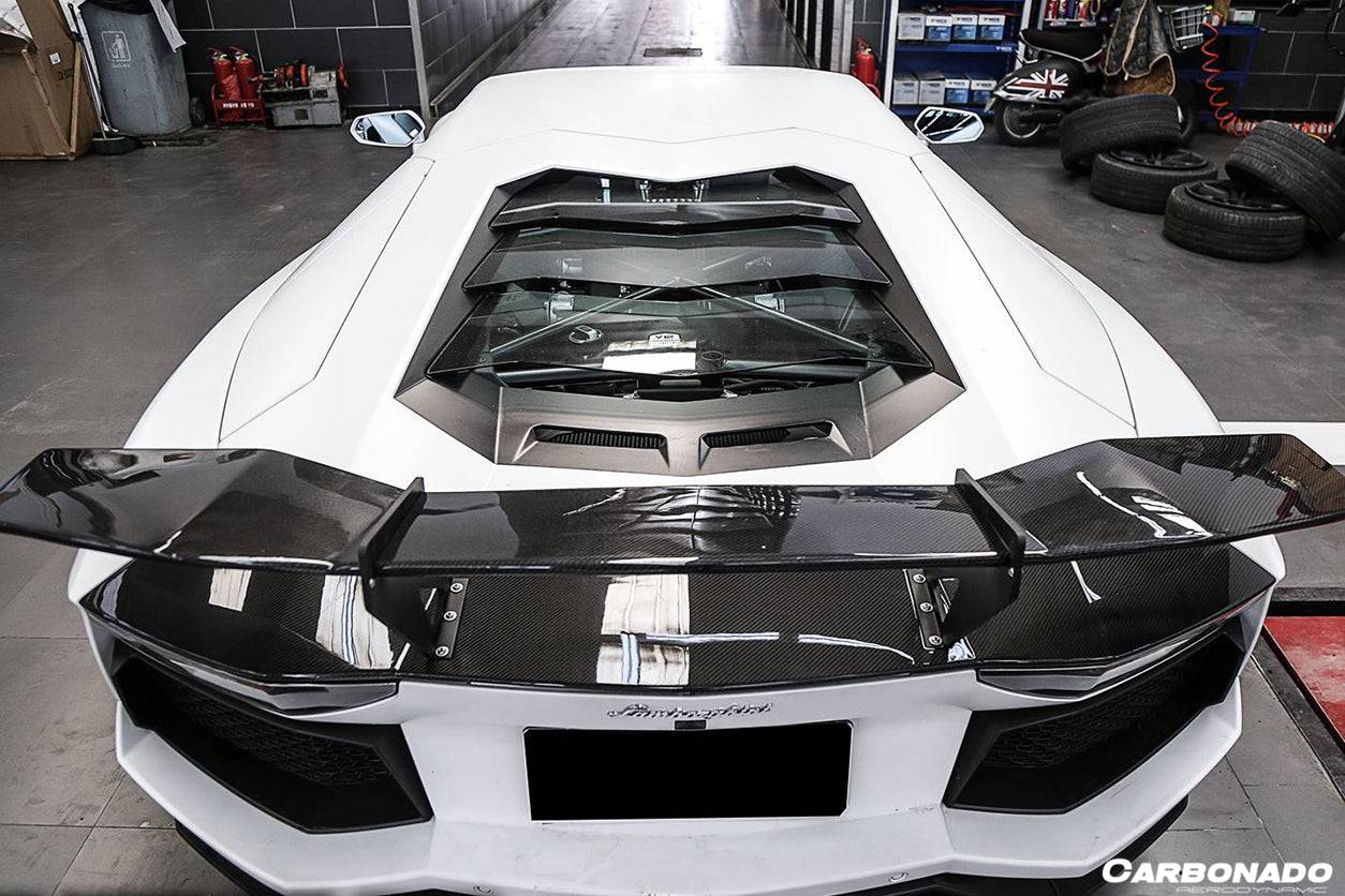 Alerón de maletero de fibra de carbono estilo RZS para Lamborghini Aventador LP700, LP750, LP740, LP720, LP780 Coupé Roadster Carbonado 2011-2022