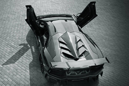 Carbonado 2011-2016 Lamborghini Aventador LP700 Coupe DM Style Carbon Fiber Engine Trunk