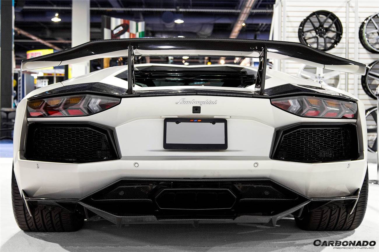 Faldón trasero de fibra de carbono estilo DM para Lamborghini Aventador LP700 Coupé Roadster Carbonado 2011-2016