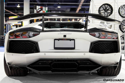 Faldón trasero de fibra de carbono estilo DM para Lamborghini Aventador LP700 Coupé Roadster Carbonado 2011-2016