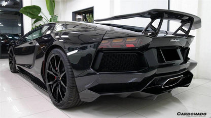 Faldón trasero de fibra de carbono estilo DM para Lamborghini Aventador LP700 Coupé Roadster Carbonado 2011-2016
