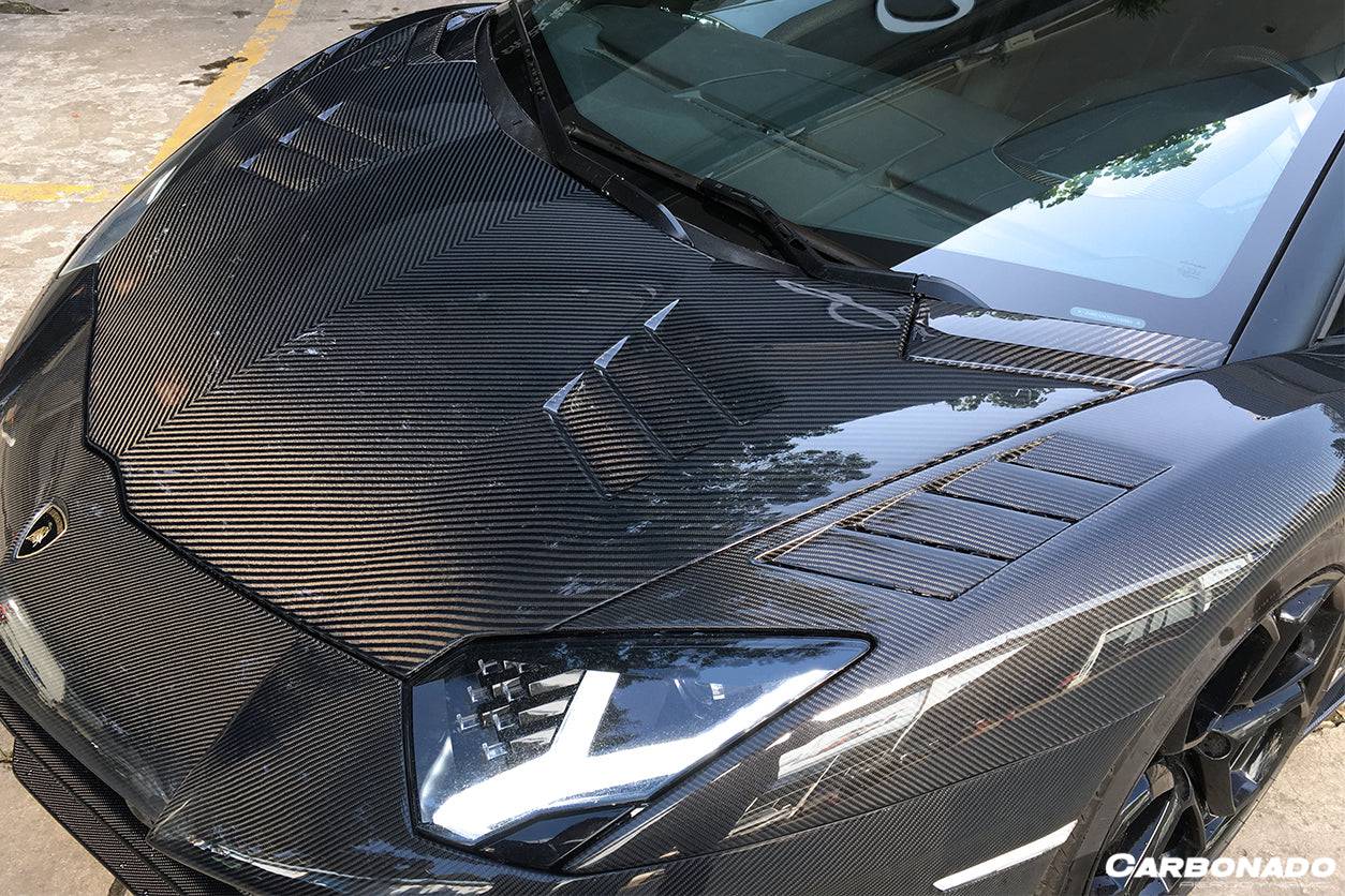 Carbonado 2011-2021 Lamborghini Aventador LP700 LP740 Coupe  Roadster OEM Style Carbon Fiber Front Hood Vent