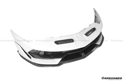 Carbonado 2011-2021 Lamborghini Aventador LP700 LP740 LP750 Coupe Roadster SVJ Style Part Dry Carbon Fiber Front Bumper
