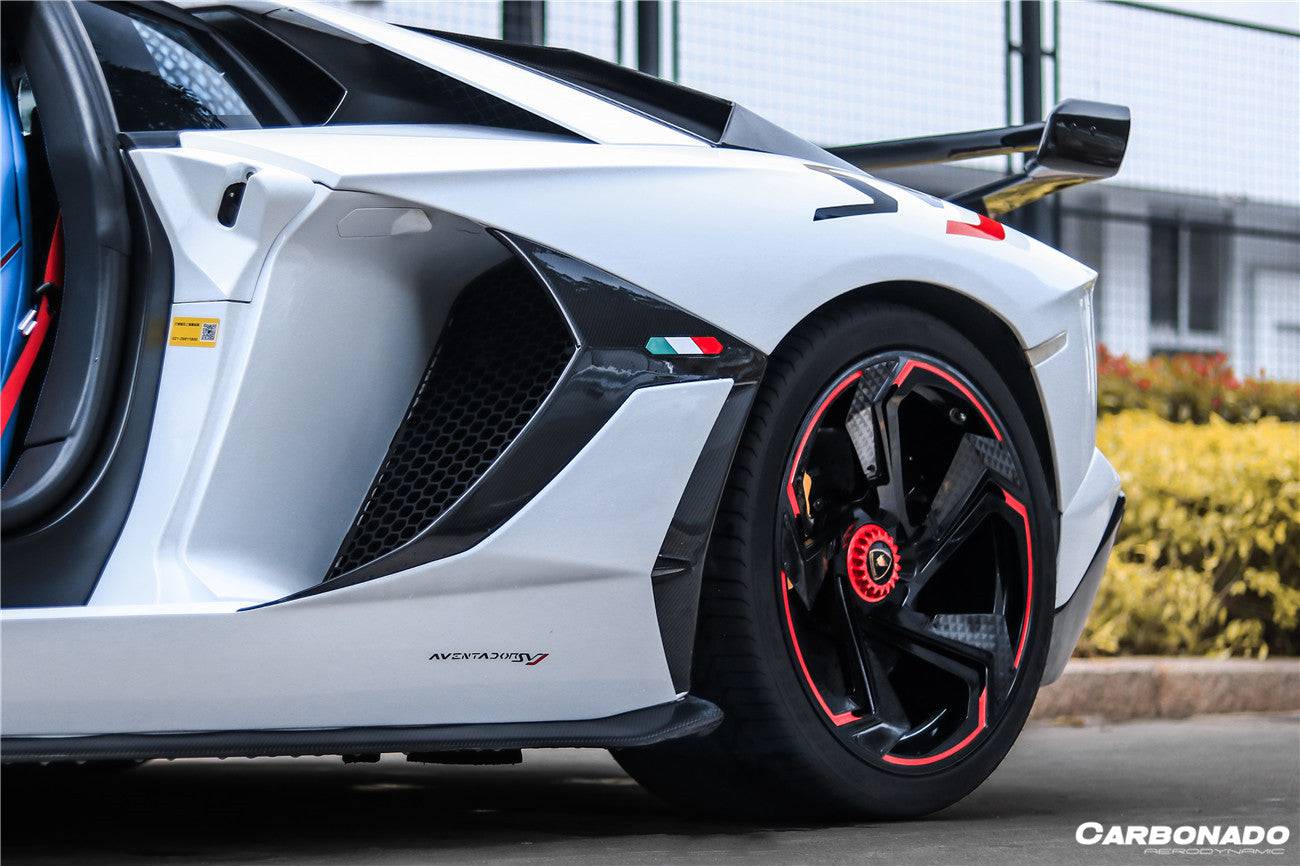 Carbonado 2011-2021 Lamborghini Aventador LP700 LP740 LP750 Coupe Roadster SVJ Style Part Dry Carbon Fiber Side Skirts