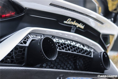 Carbonado 2011-2021 Lamborghini Aventador LP700 LP740 LP750 Coupe Roadster SVJ Style Part Dry Carbon Fiber Rear Bumper