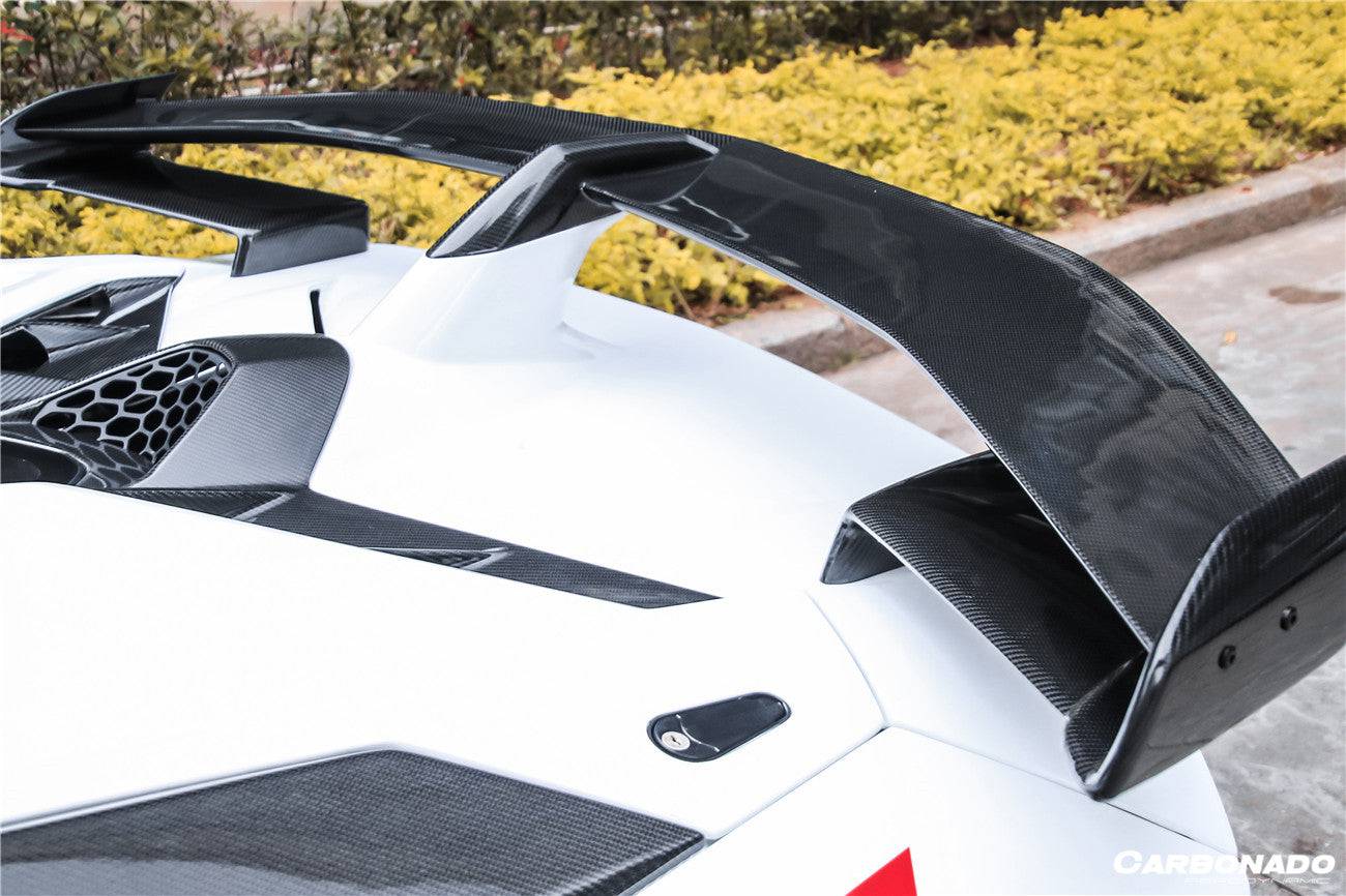 Carbonado 2011-2021 Lamborghini Aventador LP700 LP740 LP750 Coupe Roadster SVJ Style Part DRY Carbon Fiber Engine Hood And Wing