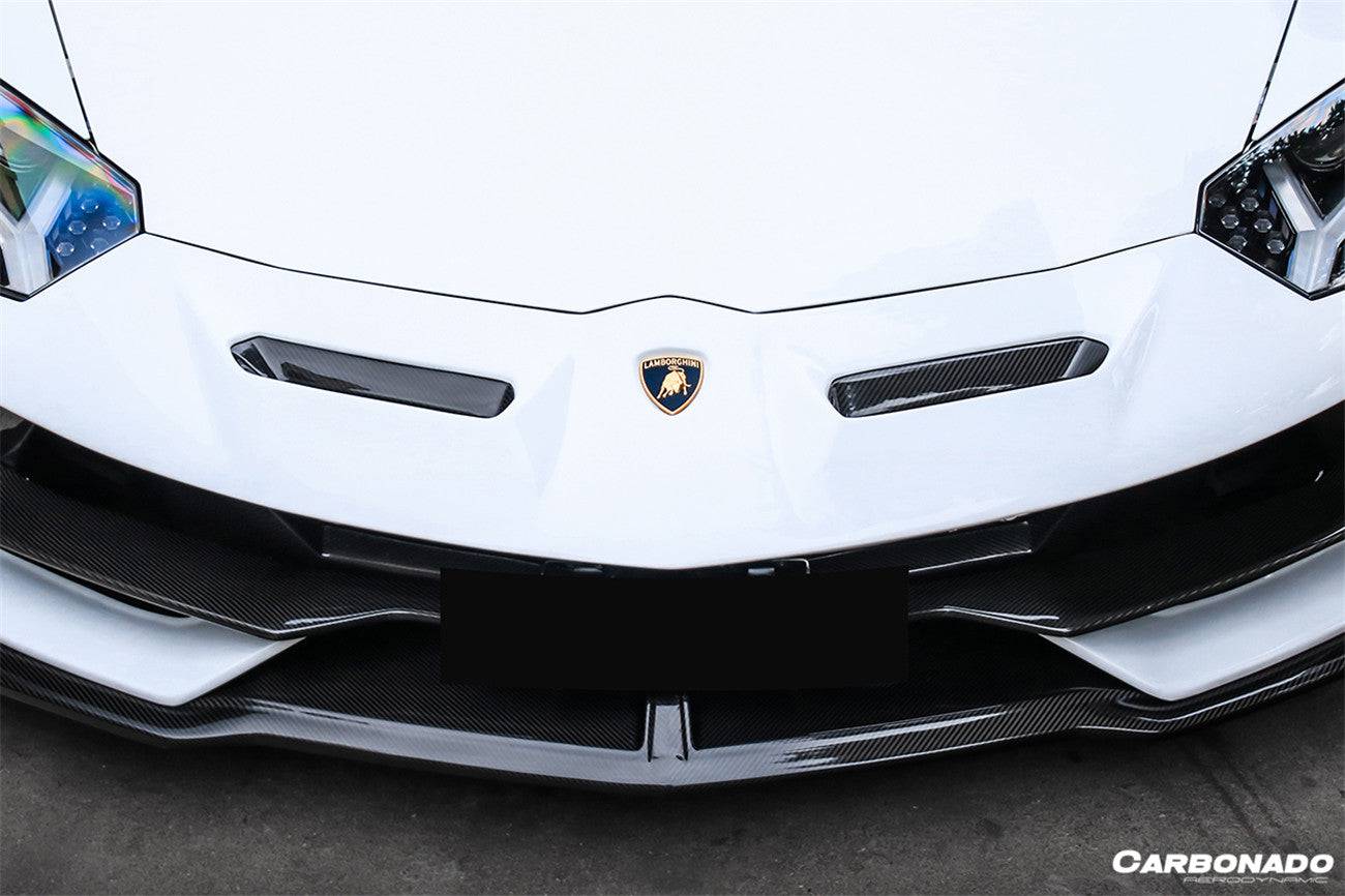 Carbonado 2011-2021 Lamborghini Aventador LP700 LP740 LP750 Coupe Roadster SVJ Style Part Dry Carbon Fiber Front Bumper