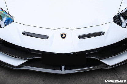 Carbonado 2011-2021 Lamborghini Aventador LP700 LP740 LP750 Coupe Roadster SVJ Style Part Dry Carbon Fiber Front Bumper