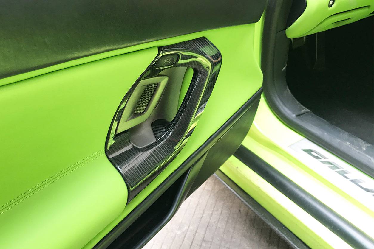 Manijas de puerta de fibra de carbono estilo OEM Lamborghini Gallardo Carbonado 2004-2014