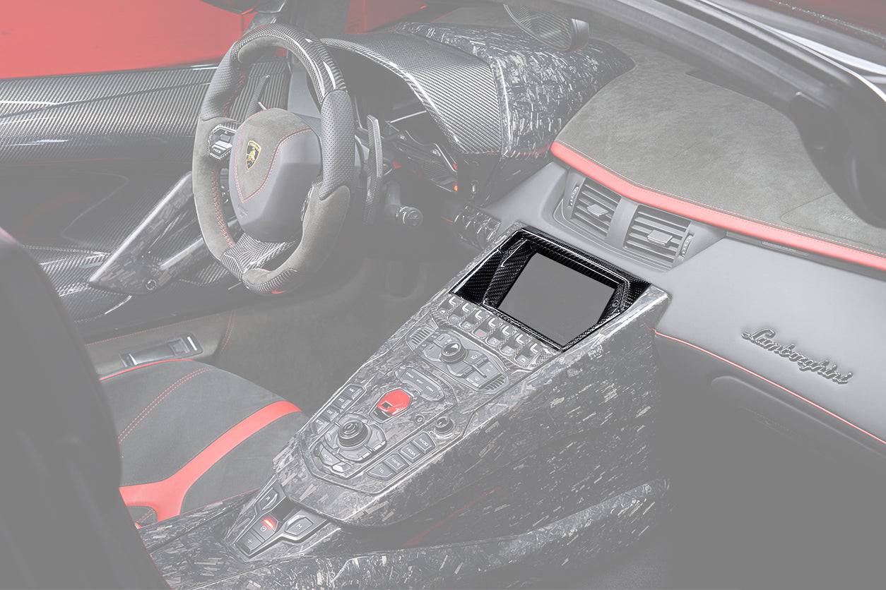 Carbonado 2011-2016 Lamborghini Aventador LP700 LP720 LP750 SV OE Style Carbon Fiber Navigation Screen Panel (2PCS)
