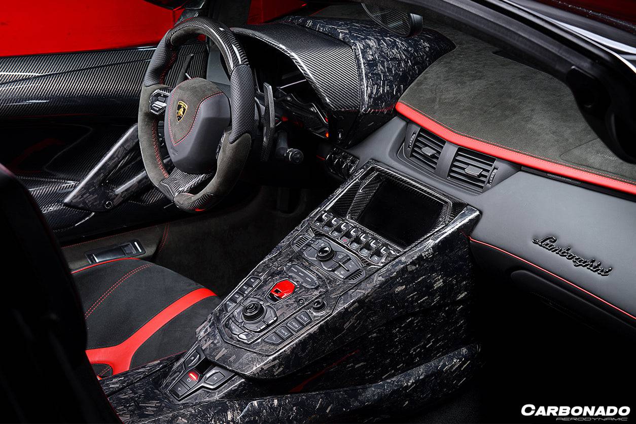 Carbonado 2011-2016 Lamborghini Aventador LP700 LP720 LP750 SV OE Style Carbon Fiber Navigation Screen Inner Trim (1PCS)