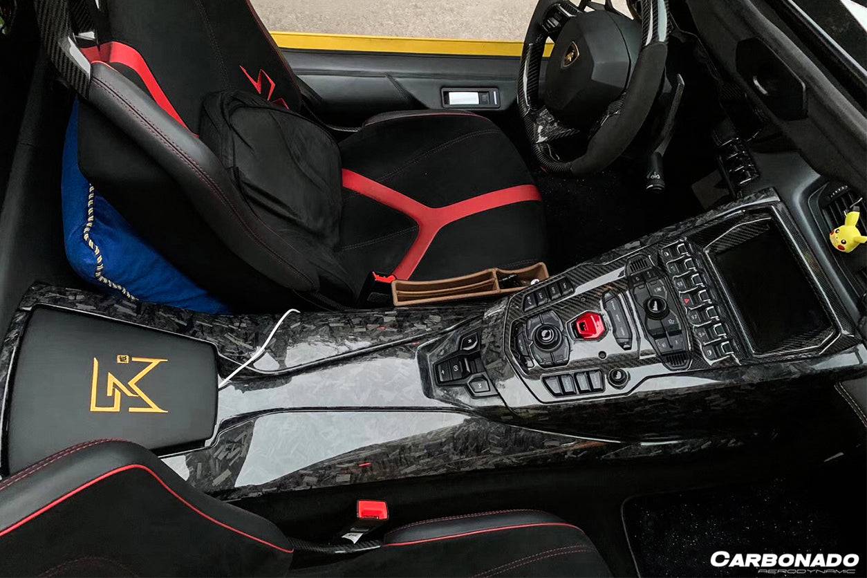 Carbonado 2011-2016 Lamborghini Aventador LP700 LP720 LP750 SV OE Style Carbon Fiber Navigation Screen Panel (2PCS)