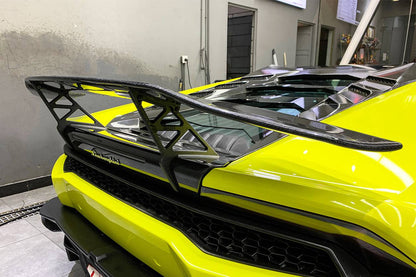 Carbonado 2015-2025 Lamborghini Huracan LP610  LP580  Evo  Tecnica DC Style Carbon Fiber Trunk Spoiler Wing with Base