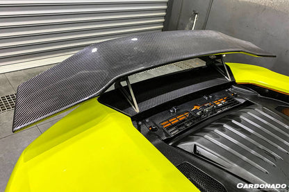 Carbonado 2015-2025 Lamborghini Huracan LP610  LP580  Evo  Tecnica DC Style Carbon Fiber Trunk Spoiler Wing with Base
