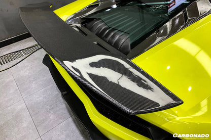 Carbonado 2015-2025 Lamborghini Huracan LP610  LP580  Evo  Tecnica DC Style Carbon Fiber Trunk Spoiler Wing with Base