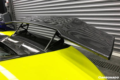 Carbonado 2015-2025 Lamborghini Huracan LP610  LP580  Evo  Tecnica DC Style Carbon Fiber Trunk Spoiler Wing with Base