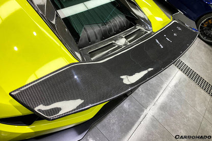 Carbonado 2015-2025 Lamborghini Huracan LP610  LP580  Evo  Tecnica DC Style Carbon Fiber Trunk Spoiler Wing with Base