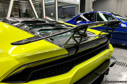 Carbonado 2015-2025 Lamborghini Huracan LP610  LP580  Evo  Tecnica DC Style Carbon Fiber Trunk Spoiler Wing with Base