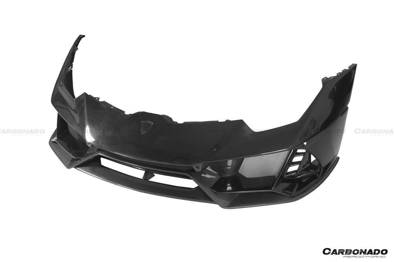 Carbonado 2015-2025 Lamborghini Huracan LP610  LP580  Evo  Tecnica EVO-4WD Style Partial Carbon Front Bumper