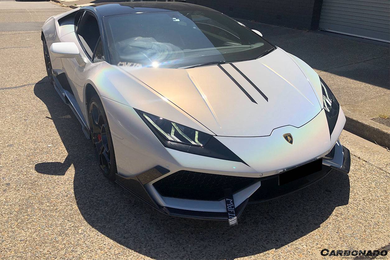 Faldón delantero de fibra de carbono estilo MD Lamborghini Huracan LP610 Carbonado 2015-2020