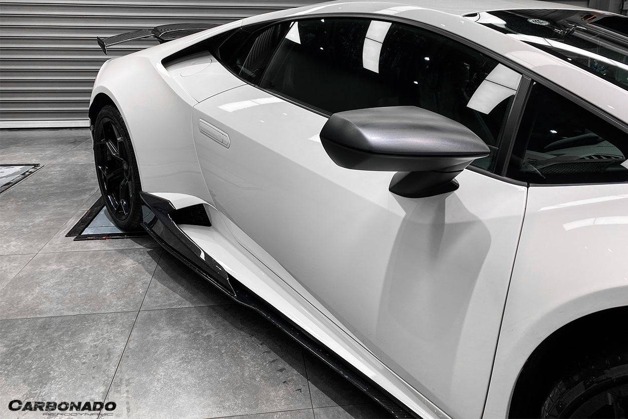 Carbonado 2015-2019 Lamborghini Huracan LP610  LP580 MD Style Carbon Fiber Side Skirts