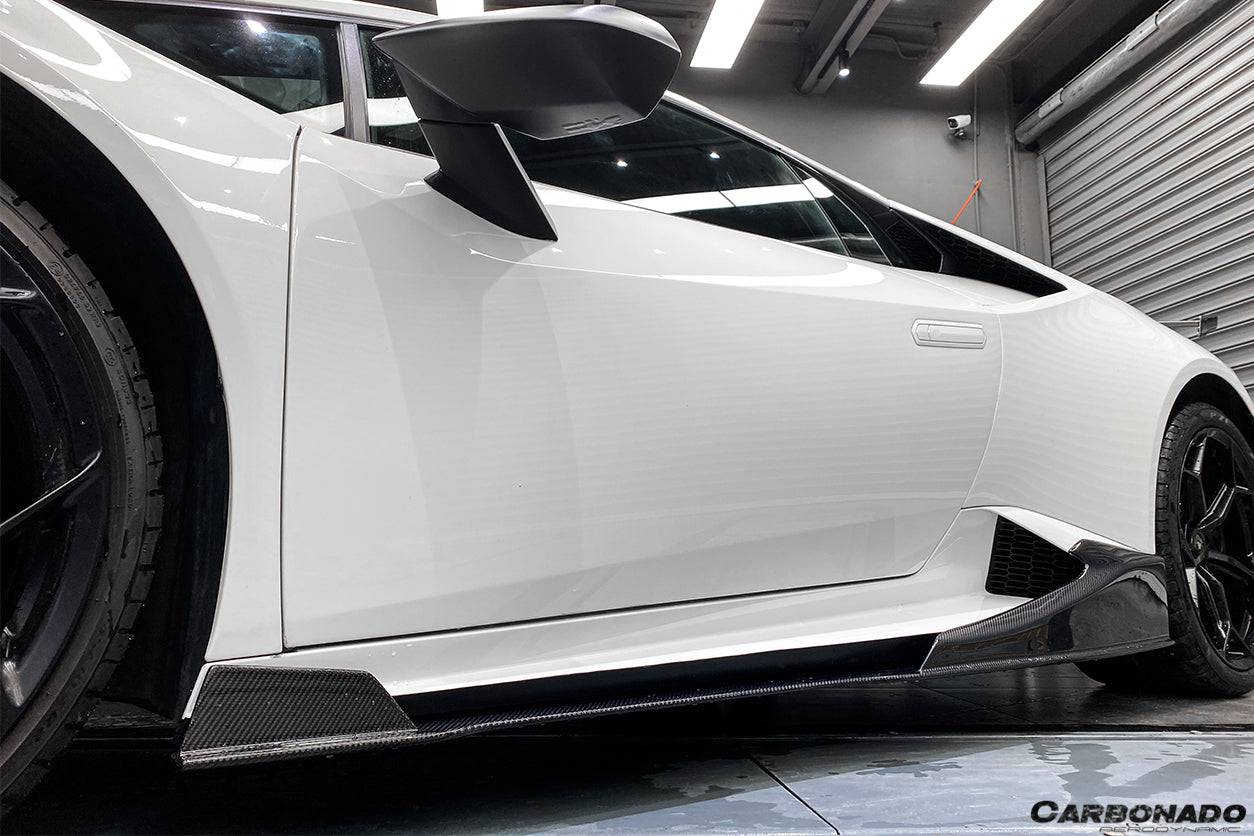 Carbonado 2015-2019 Lamborghini Huracan LP610  LP580 MD Style Carbon Fiber Side Skirts