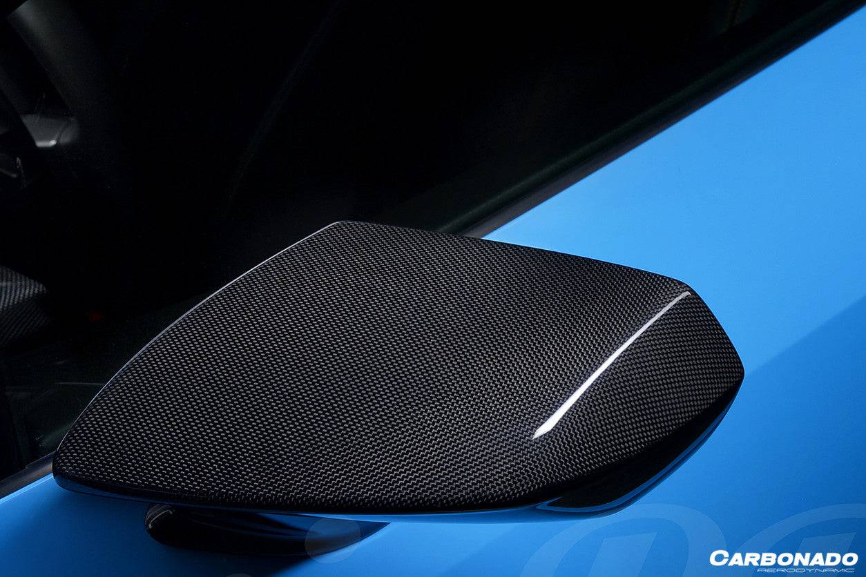 Carbonado 2015-2025 Lamborghini Huracan Autoclave Carbon Fiber Mirror Housing Replacement | LP610, LP580, EVO, STO, Tecnica, Performante