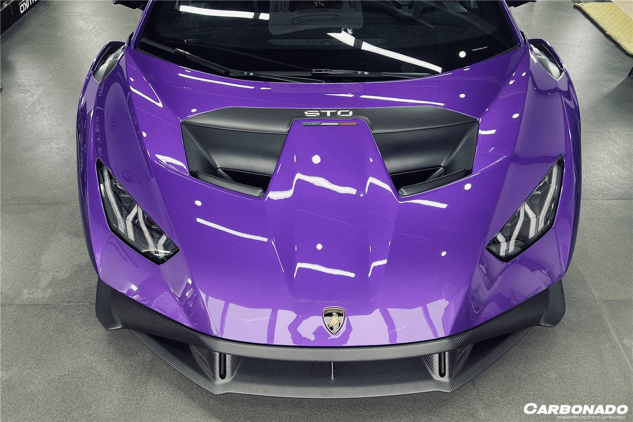 Carbonado 2021-2024 Lamborghini Huracan STO Dry Carbon Fiber Down Front Lip