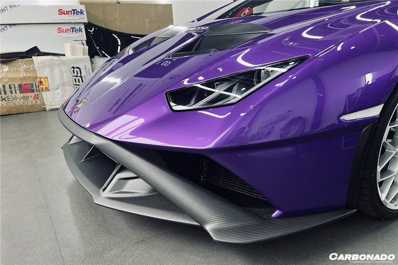 Lamborghini Huracan STO Carbonado 2021-2024 Borde delantero de fibra de carbono seco UP