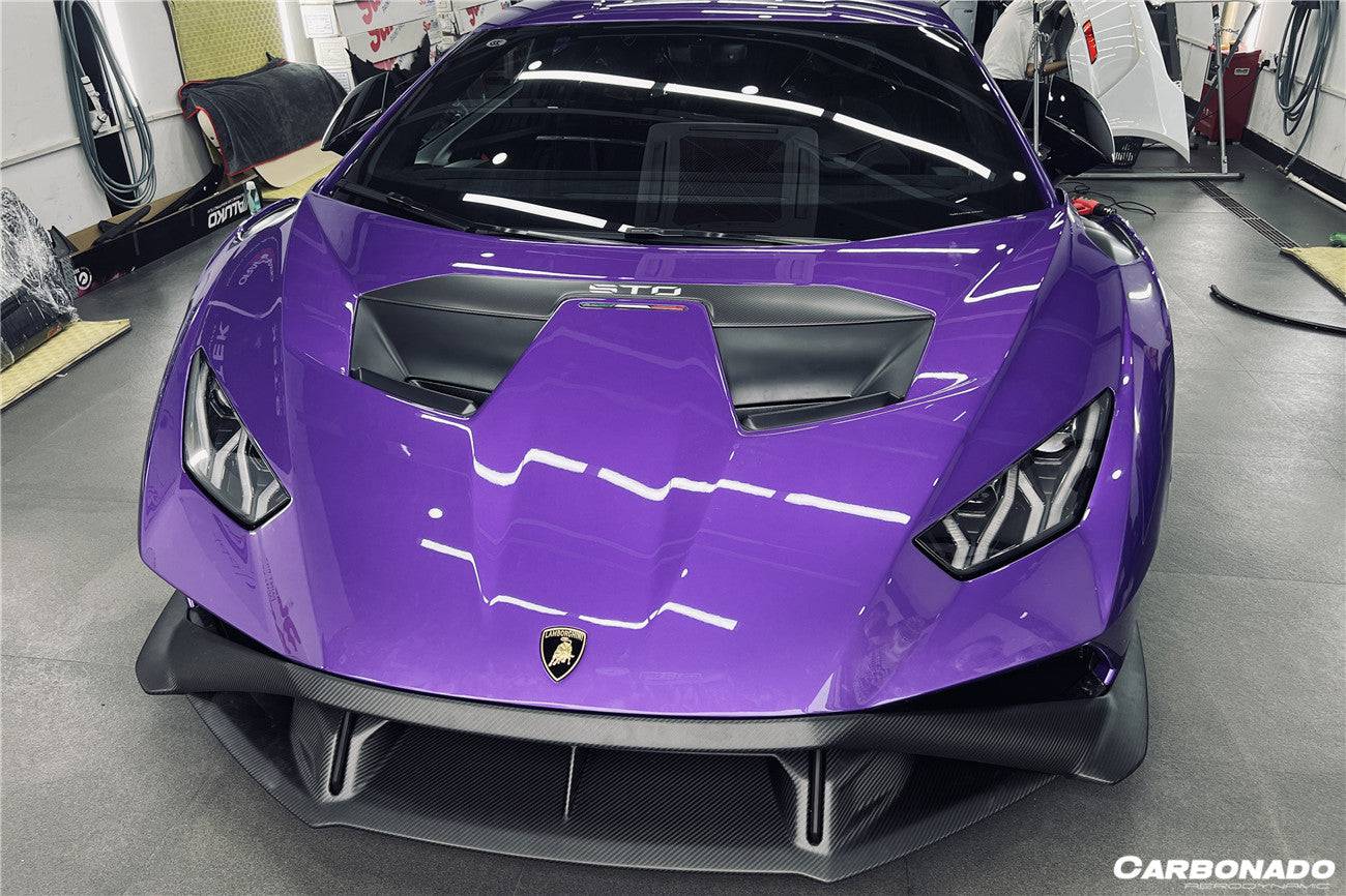 Carbonado 2021-2024 Lamborghini Huracan STO Dry Carbon Fiber Down Front Lip