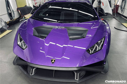 Carbonado 2021-2024 Lamborghini Huracan STO Dry Carbon Fiber Down Front Lip