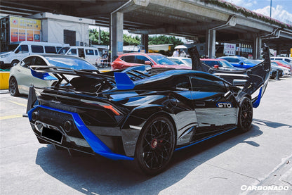 Carbonado 2021-2024 Lamborghini Huracan STO Dry Carbon Fiber Trunk Spoiler Side Winglets