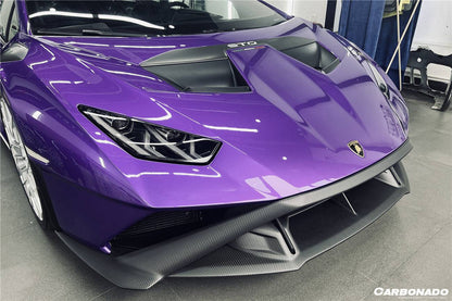 Lamborghini Huracan STO Carbonado 2021-2024 Borde delantero de fibra de carbono seco UP
