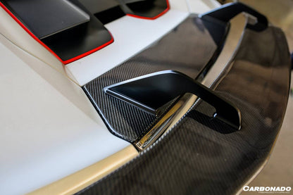 Alerón de maletero de fibra de carbono estilo Lamborghini Huracan LP610 LP580 Evo Tecnica VRS-II con base, Carbonado 2015-2025