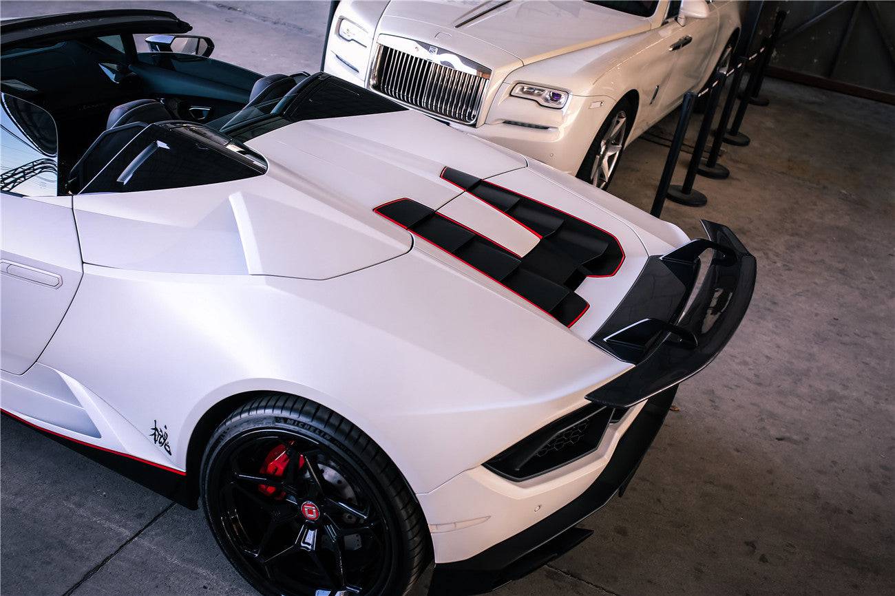Alerón de maletero de fibra de carbono estilo Lamborghini Huracan LP610 LP580 Evo Tecnica VRS-II Carbonado 2015-2025