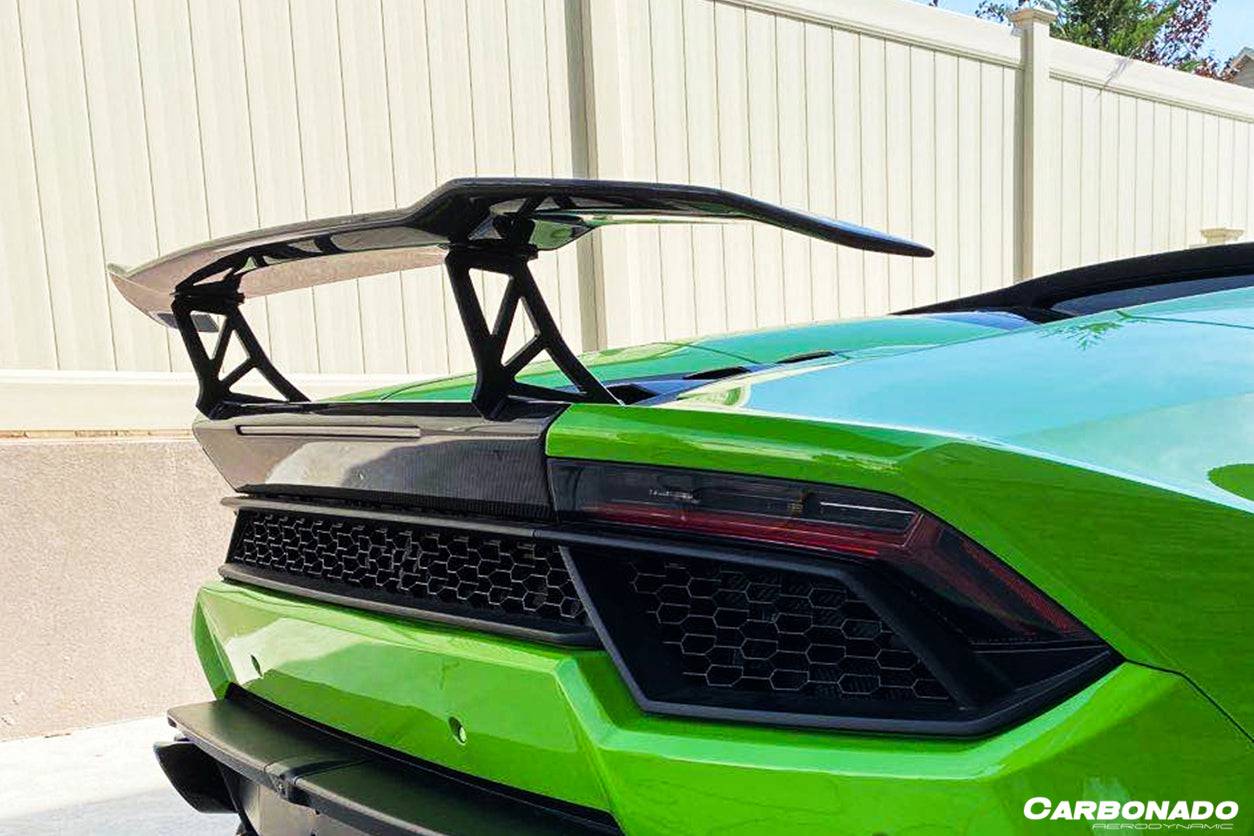 Carbonado 2015-2025 Lamborghini Huracan LP610  LP580  Evo  Tecnica VRS Style Carbon Fiber Trunk Spoiler