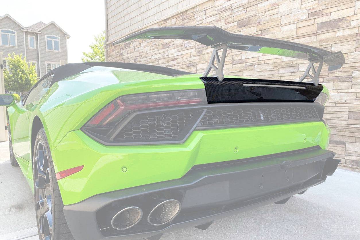 Carbonado 2015-2025 Lamborghini Huracan LP610  LP580  Evo  Tecnica OEM Style Carbon Fiber Wing Base