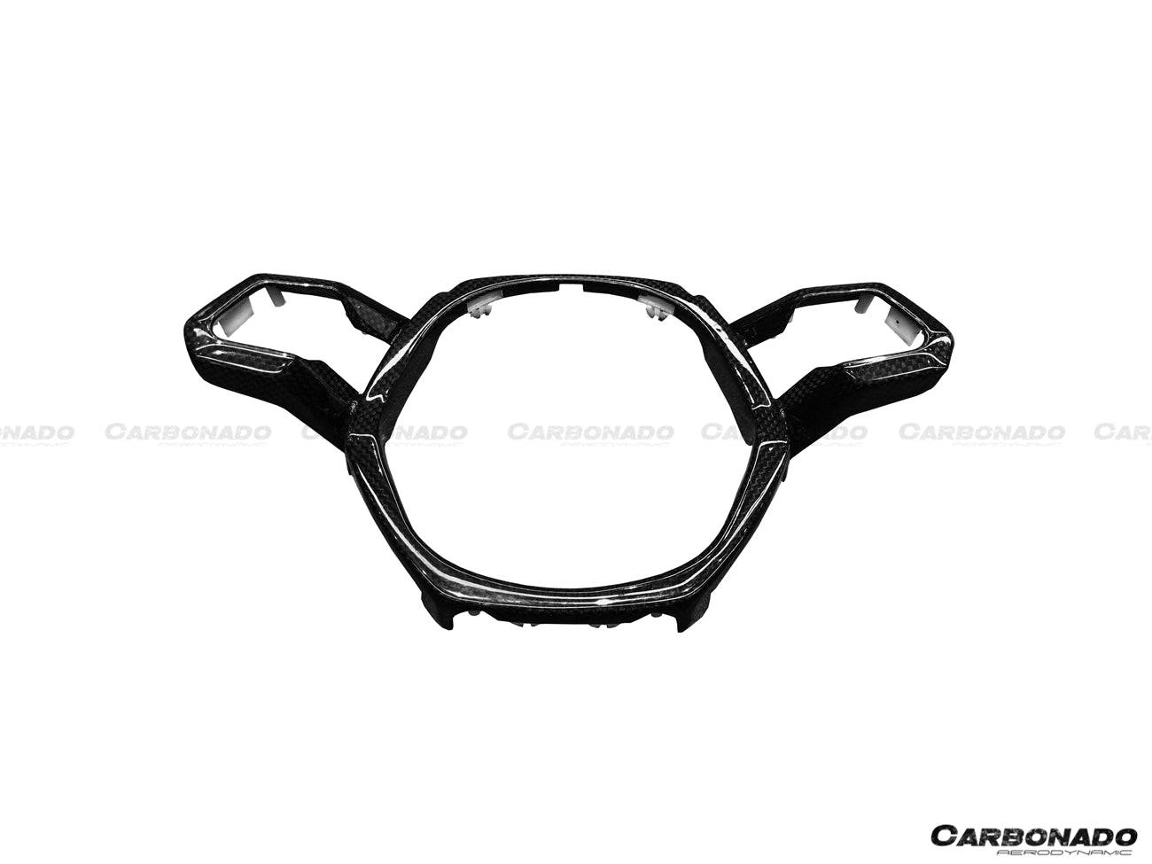 Moldura central del volante de fibra de carbono estilo autoclave para Lamborghini Huracan LP610 LP580 EVO (OEM) Carbonado 2015-2019