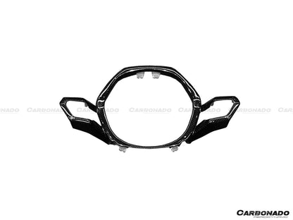 Moldura central del volante de fibra de carbono estilo autoclave para Lamborghini Huracan LP610 LP580 EVO (OEM) Carbonado 2015-2019