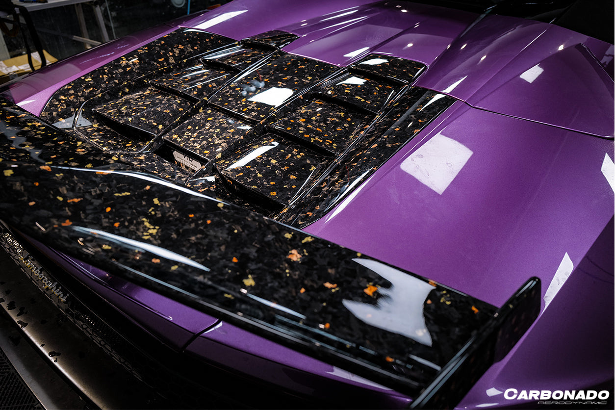 Carbonado 2015-2025 Lamborghini Huracan LP610  LP580  EVO  Tecnica OD Style Carbon Fiber Trunk Spoiler Wing with Base