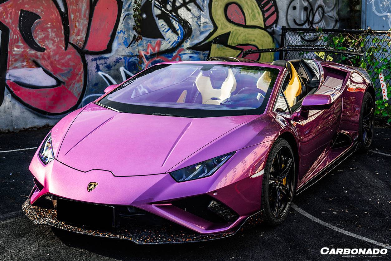Faldones laterales de fibra de carbono seco estilo Lamborghini Huracan EVO OD Carbonado 2020-2023